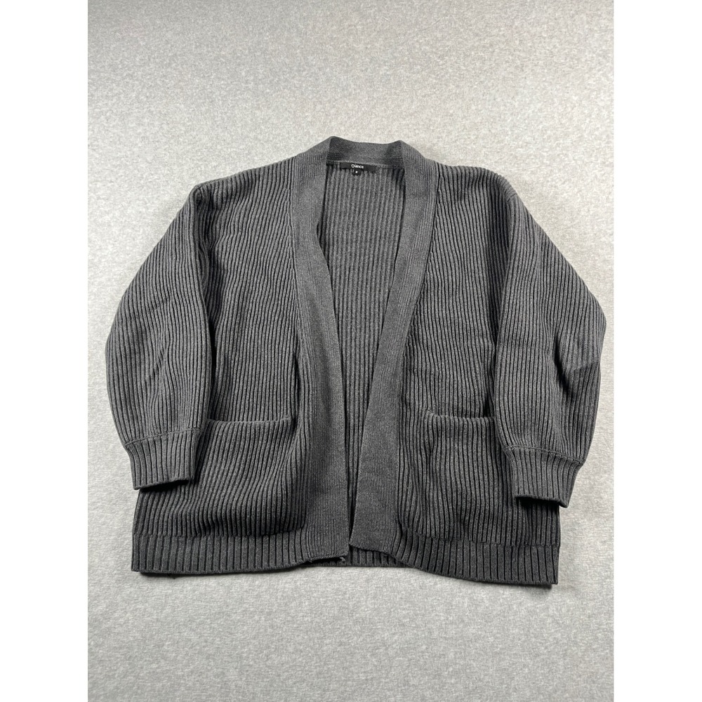 Quince 100% Organic Cotton Cardigan Women S Grey Oversized Minimalist Neutral